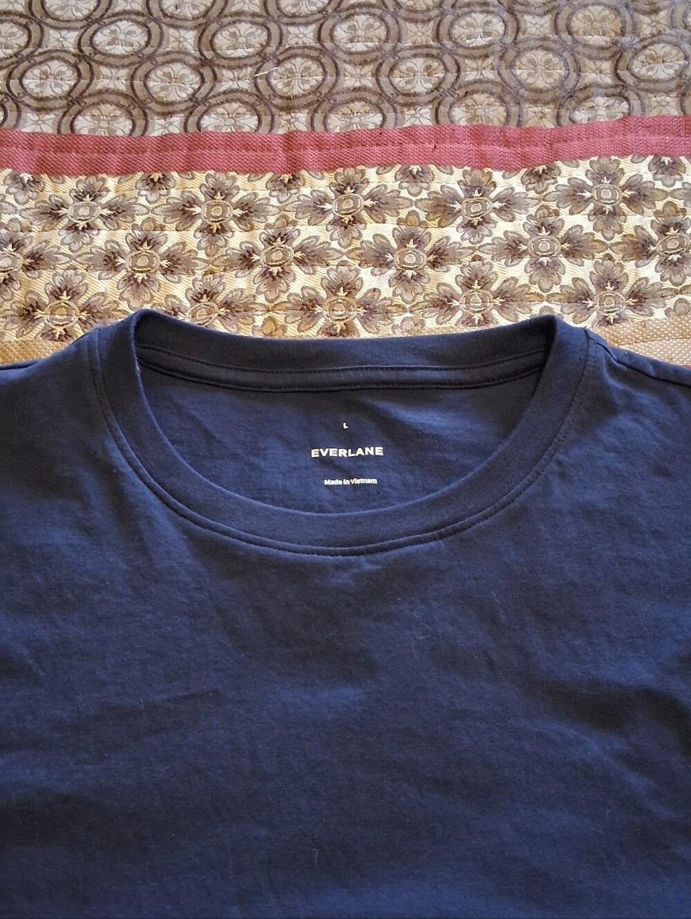 Everlane Navy Short-Sleeve Crew Tee SzM Organic Cotton Women Basic Casual Sport - Picture 3 of 11